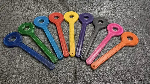 Leather Donut Paddles - Spanking Paddles OTK Leather