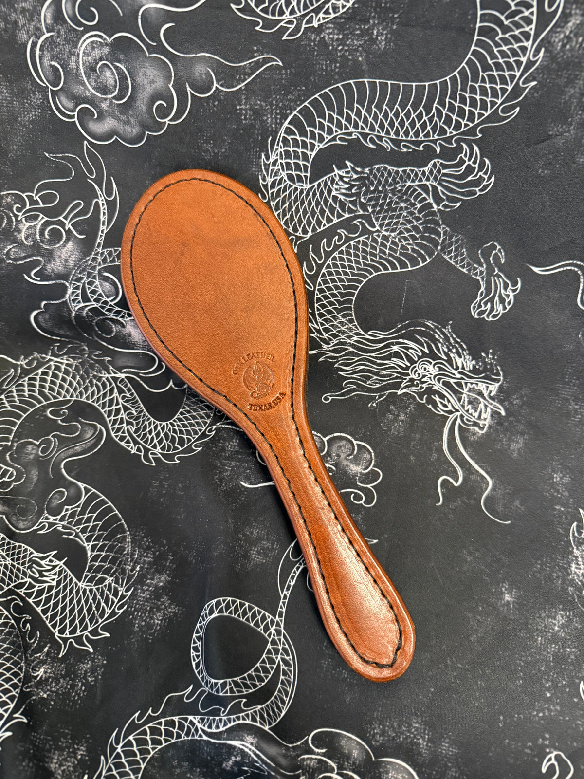 Leather Hair Brush Paddle