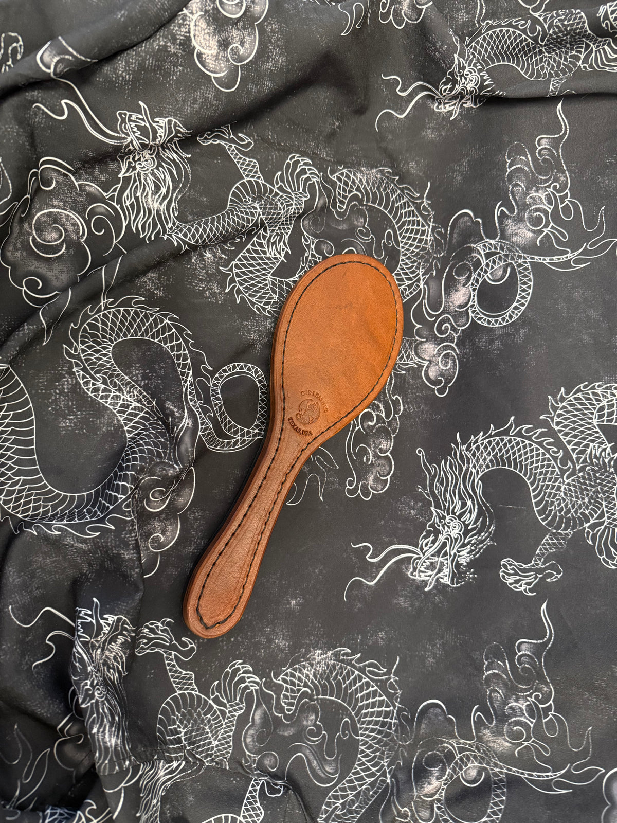 Leather Hair Brush Paddle
